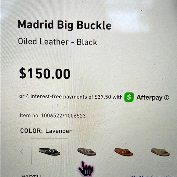 Birkenstock Dark Gray Sandals with Silver Buckle - Picture 5 of 5